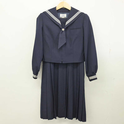 【中古】千葉県 鎌ケ谷市立第五中学校 女子制服 3点 (セーラー服・ジャンパースカート) sf053876