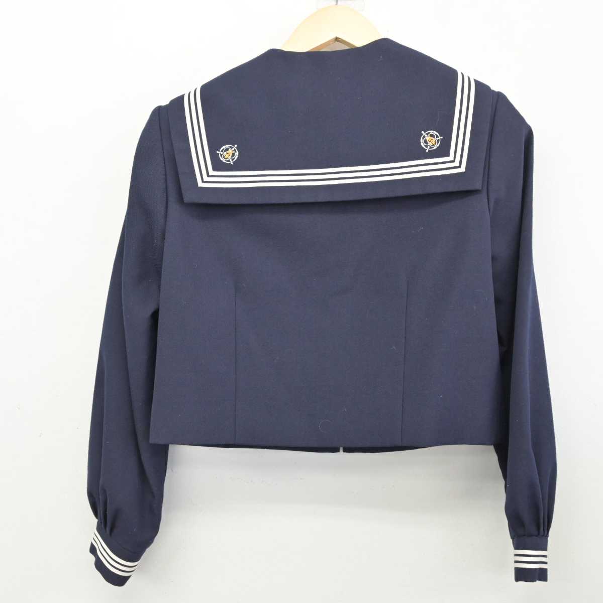 【中古】千葉県 鎌ケ谷市立第五中学校 女子制服 3点 (セーラー服・ジャンパースカート) sf053876