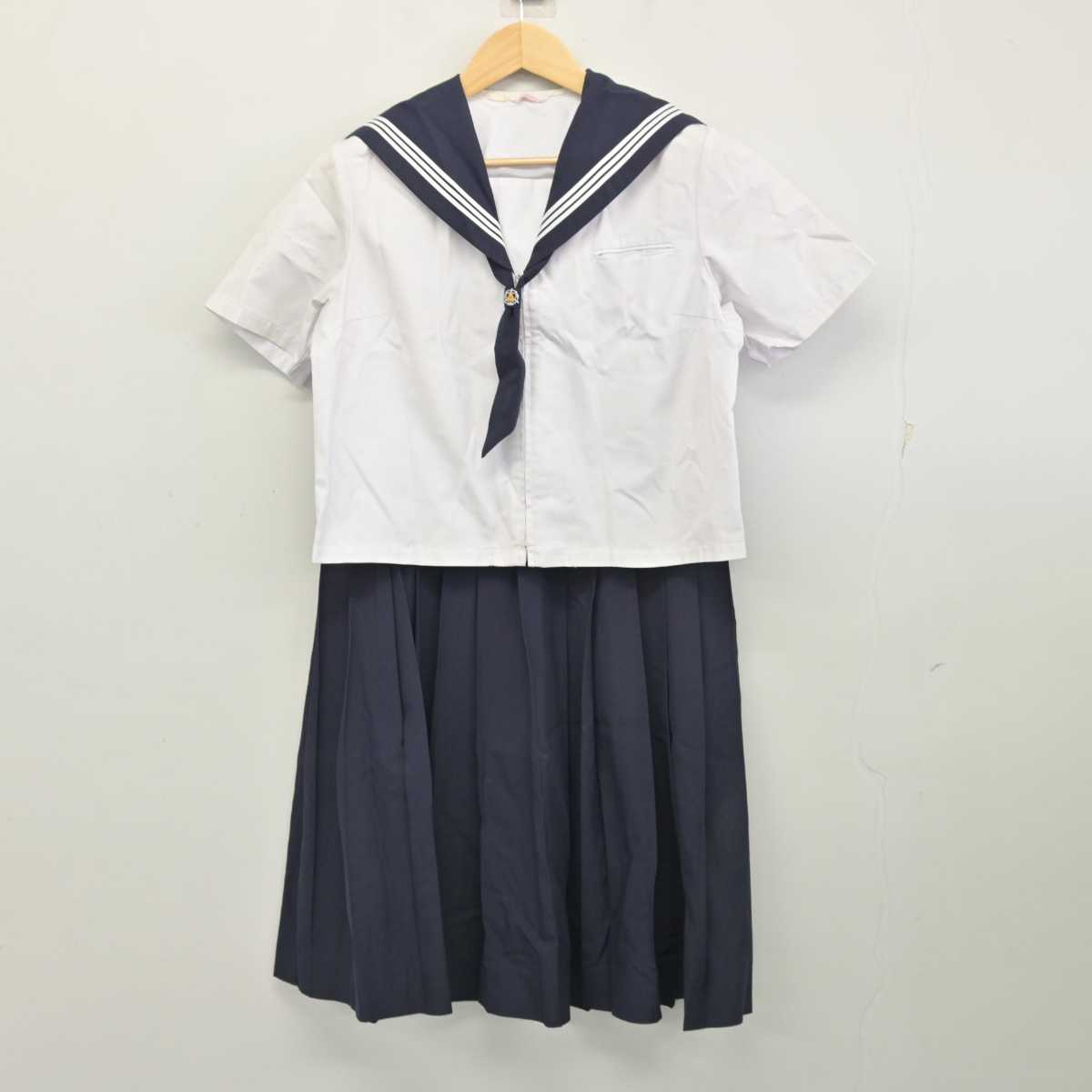 【中古】千葉県 鎌ケ谷市立第五中学校 女子制服 3点 (セーラー服・スカート) sf053878