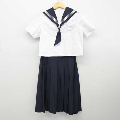 【中古】千葉県 鎌ケ谷市立第五中学校 女子制服 3点 (セーラー服・スカート) sf053879