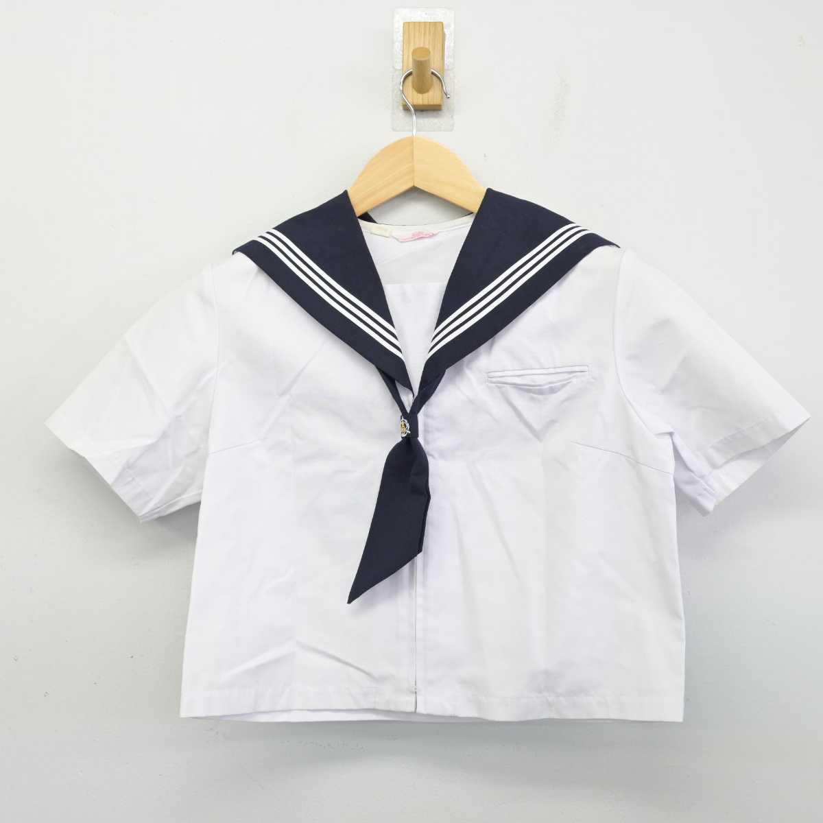 【中古】千葉県 鎌ケ谷市立第五中学校 女子制服 3点 (セーラー服・スカート) sf053879