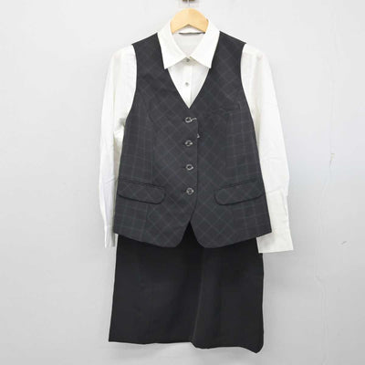 【中古】 山九株式会社 女子制服 3点 (ベスト・シャツ・スカート) sf053891