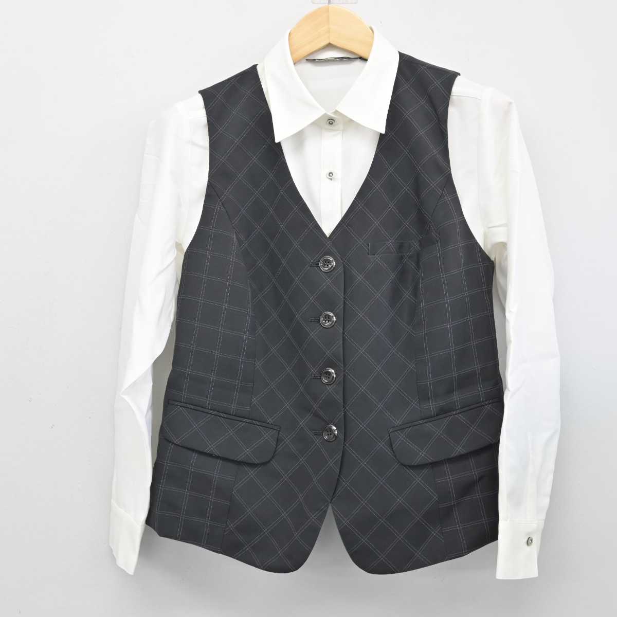 【中古】 山九株式会社 女子制服 2点 (ベスト・シャツ) sf053893