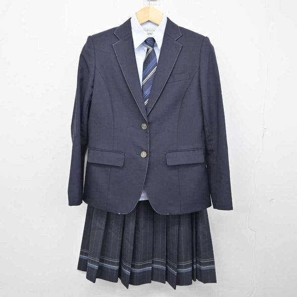 【中古】福岡県 八幡高等学校 女子制服 5点 (ブレザー・ニット・シャツ・スカート) sf053911