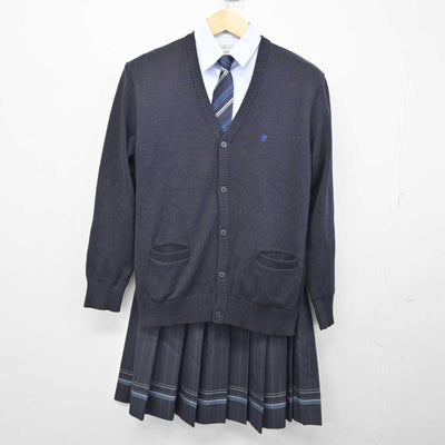 【中古】福岡県 八幡高等学校 女子制服 5点 (ブレザー・ニット・シャツ・スカート) sf053911