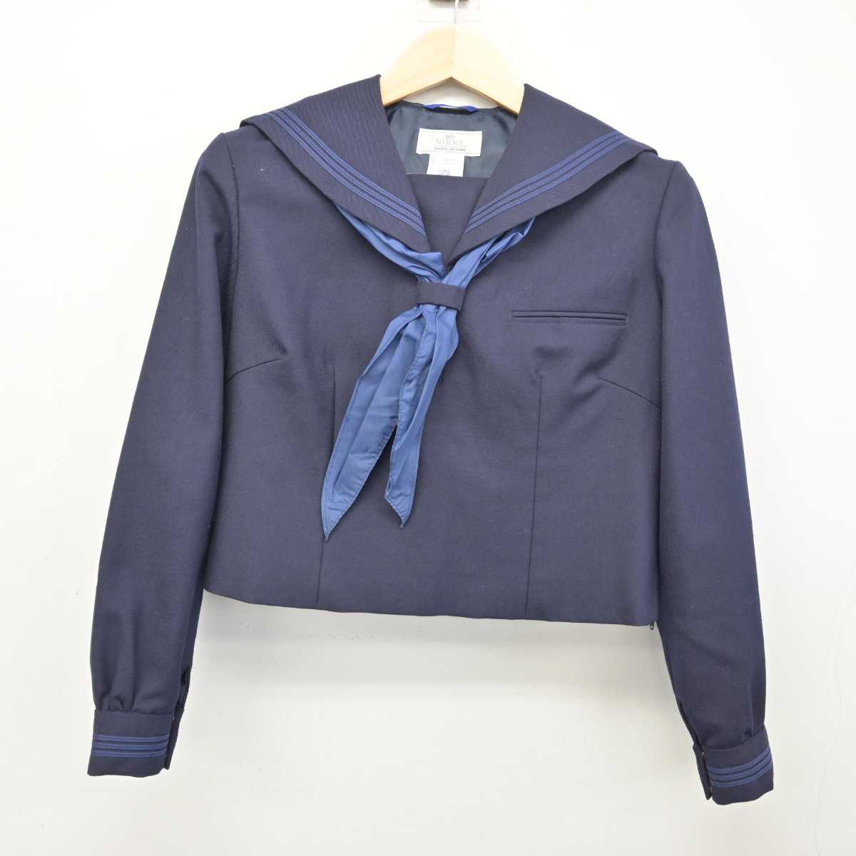 【中古】神奈川県 宮崎中学校 女子制服 3点 (セーラー服・ジャンパースカート) sf053917