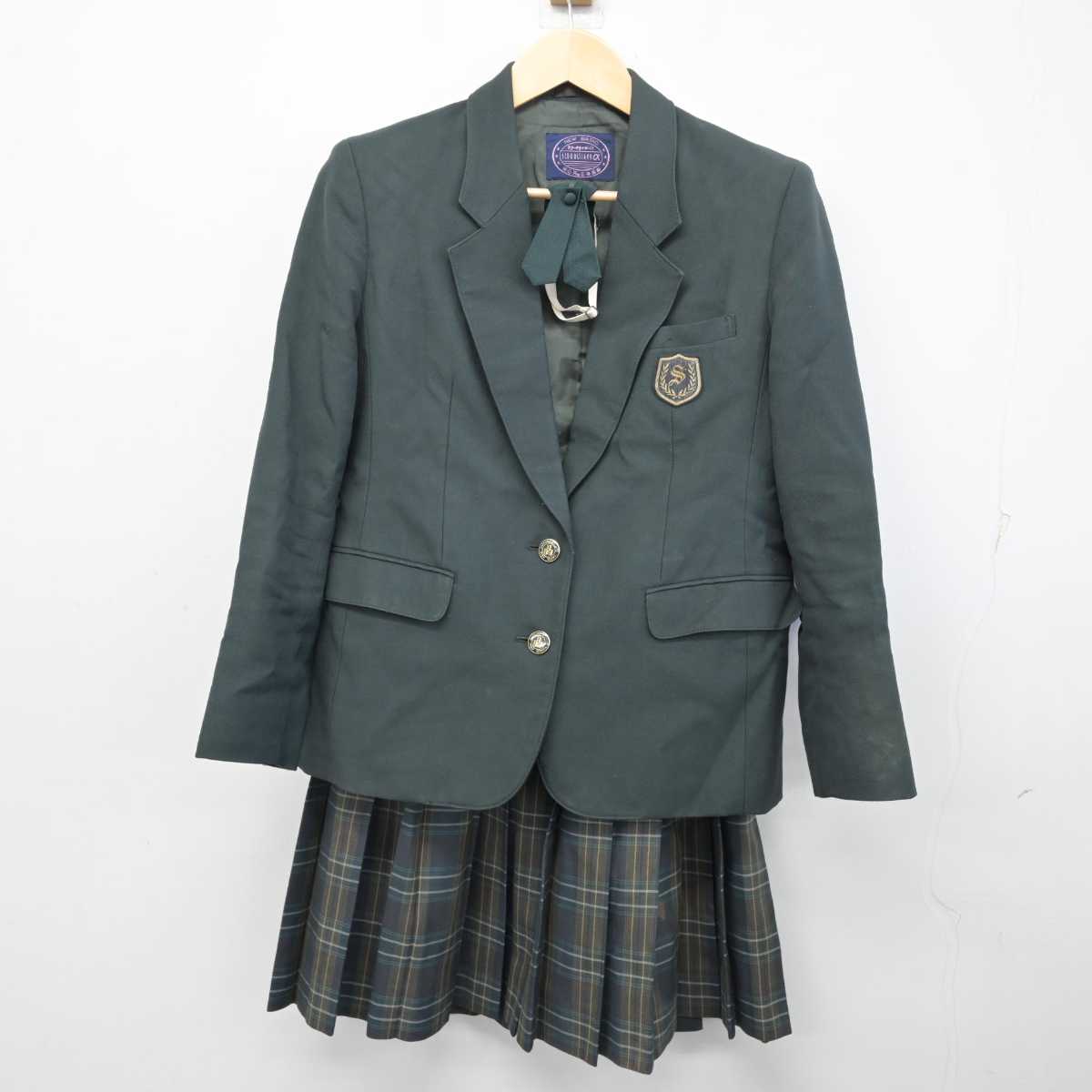 【中古】北海道 札幌西陵高等学校 女子制服 4点 (ブレザー・ベスト・スカート) sf053918