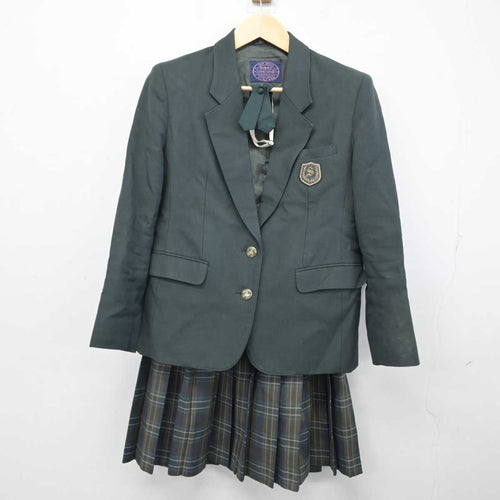 【中古】京都府 大谷中学高等学校 女子制服 3点 (ブレザー・スカート