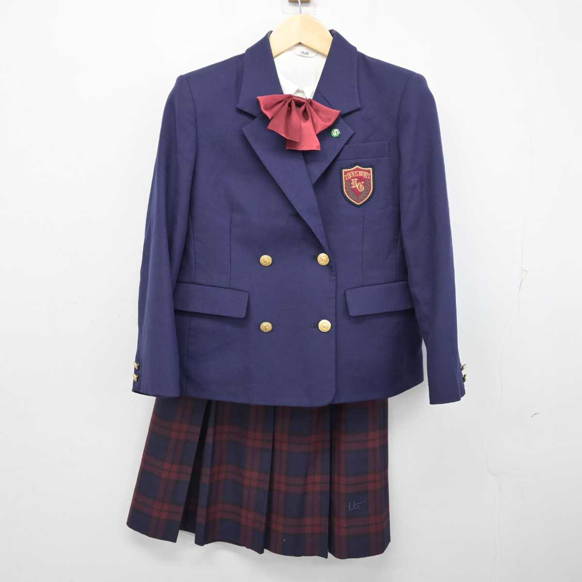 【中古】埼玉県 浦和学院高等学校 女子制服 6点 (ブレザー・ニット・シャツ・スカート) sf053938