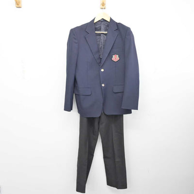 【中古】愛知県 山本学園情報文化専門学校 男子制服 3点 (ブレザー・ズボン) sf053947