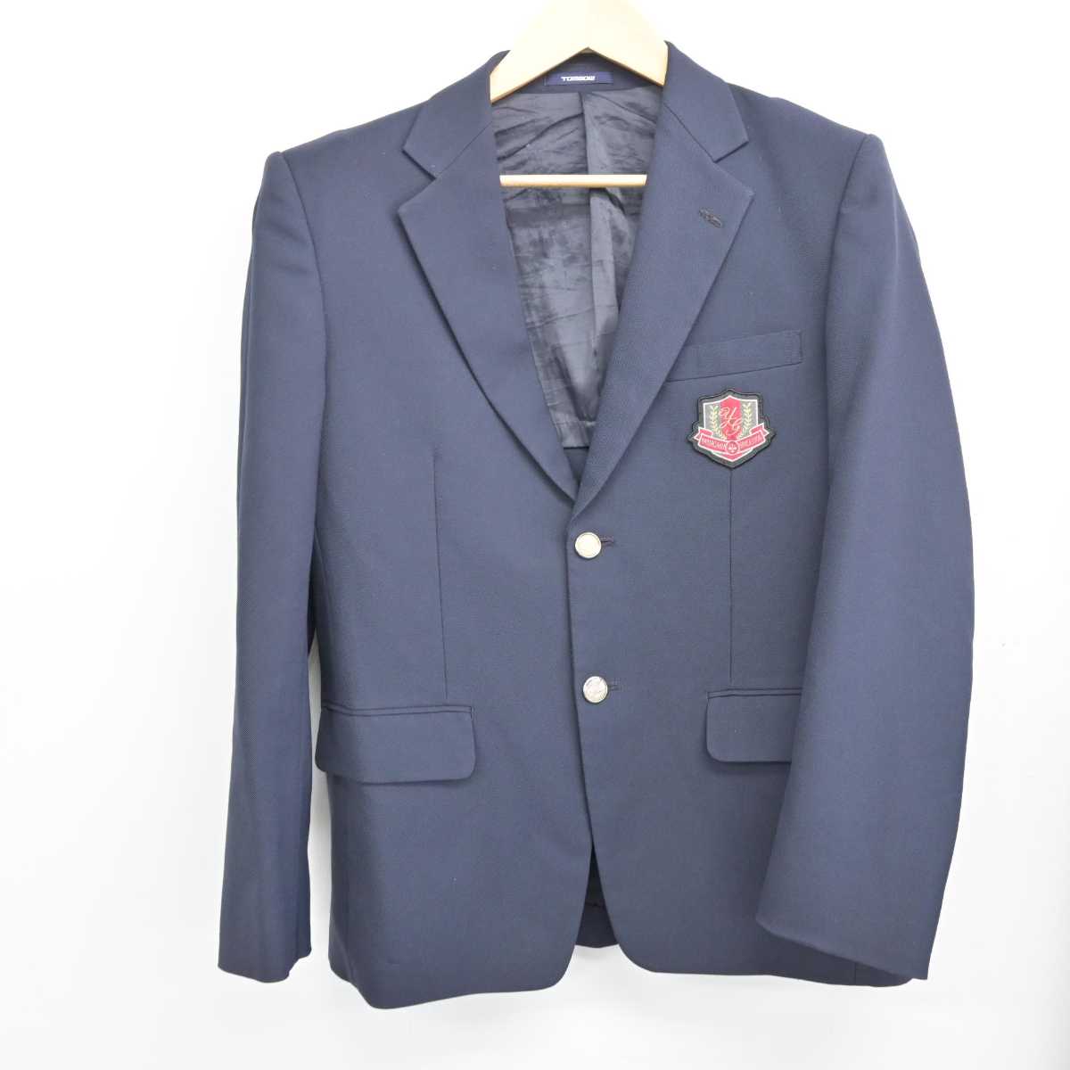 【中古】愛知県 山本学園情報文化専門学校 男子制服 3点 (ブレザー・ズボン) sf053947