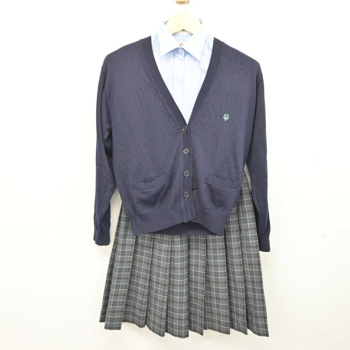 【中古】大阪府 大阪学芸高等学校 女子制服 2点 (ニット・スカート) sf053952