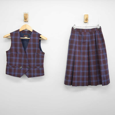 【中古】神奈川県 上永谷中学校 女子制服 2点 (ベスト・スカート) sf053959