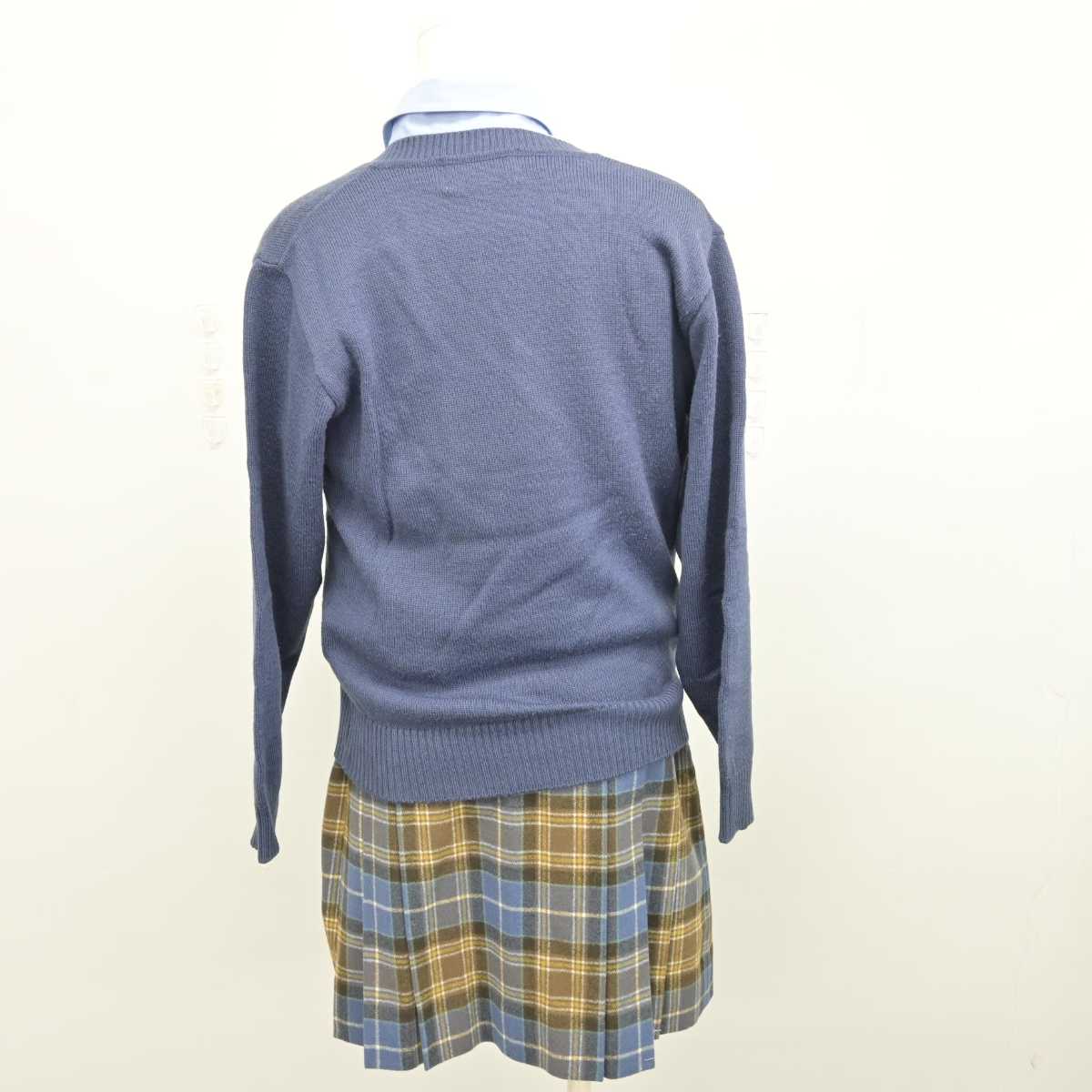 【中古】東京都 品川女子学院中等部 女子制服 4点 (ニット・シャツ・スカート) sf053969