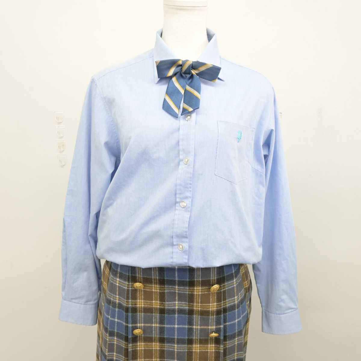 【中古】東京都 品川女子学院中等部 女子制服 4点 (ニット・シャツ・スカート) sf053969