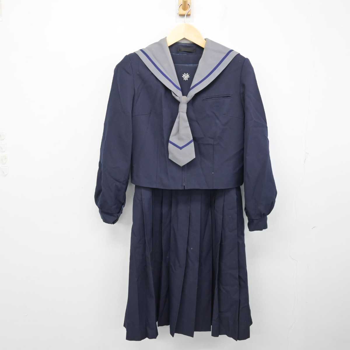 【中古】東京都 清新第一中学校 女子制服 3点 (セーラー服・ジャンパースカート) sf053982