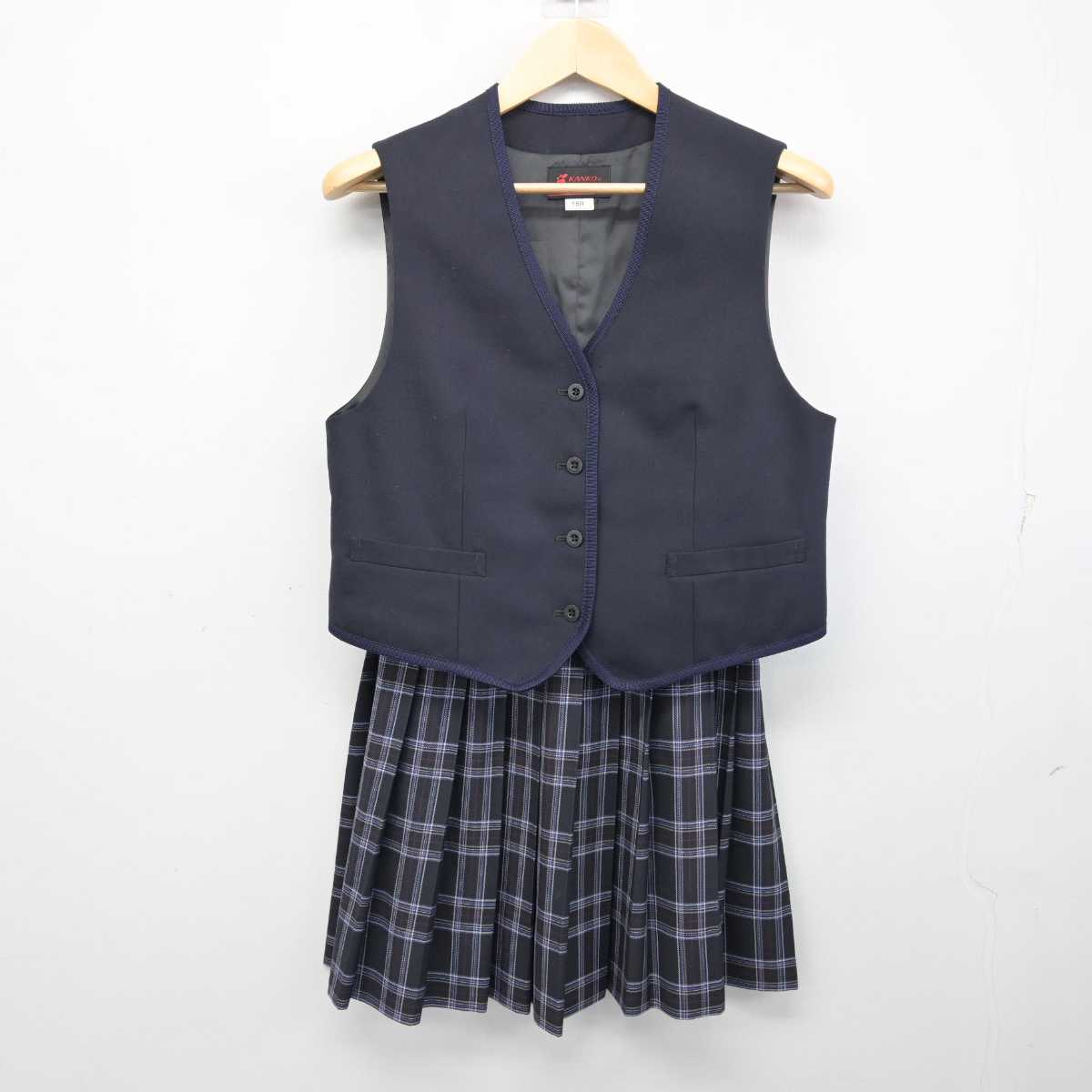 【中古】大阪府 賢明学院高等学校/旧制服 女子制服 2点 (ベスト・スカート) sf053991