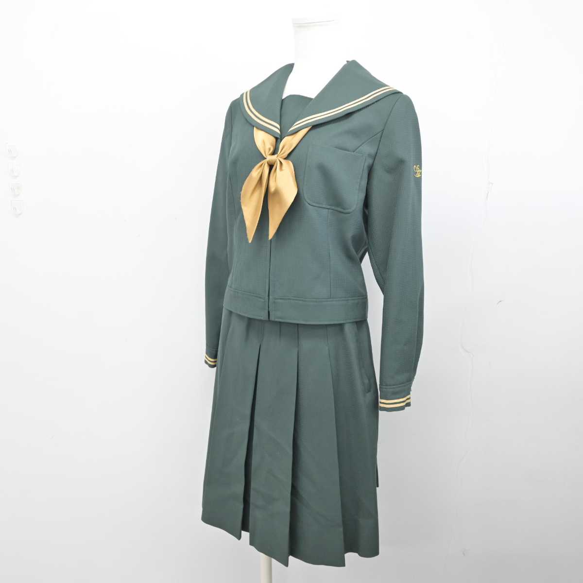 【中古】福島県 須賀川桐陽高等学校 女子制服 4点 (ブレザー・セーラー服・スカート) sf053994