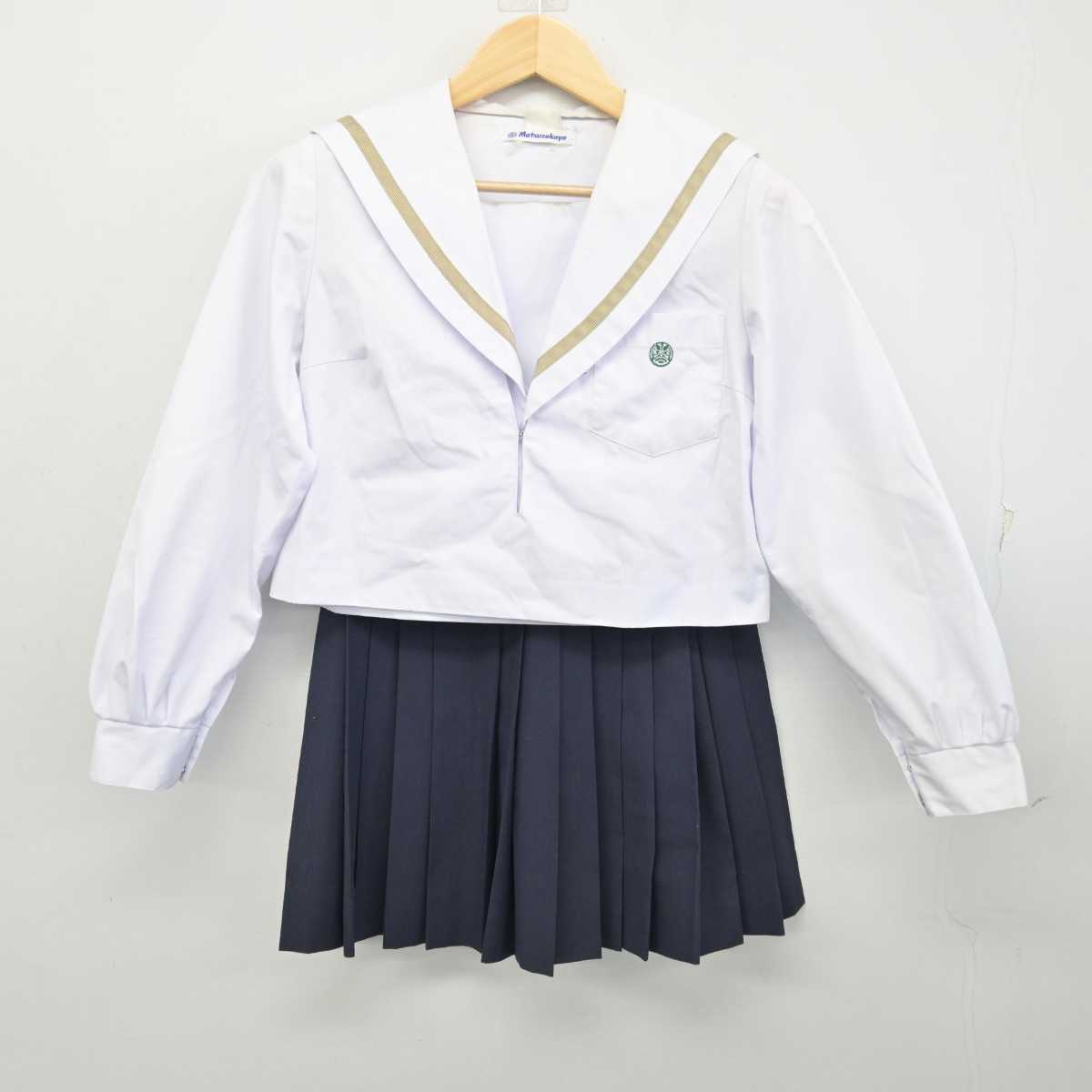 【中古】愛知県 天白高等学校 女子制服 2点 (セーラー服・スカート) sf054003