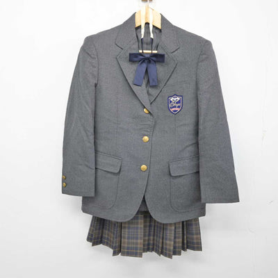 【中古】東京都 鷗友学園女子中学高等学校 女子制服 4点 (ブレザー・ニットベスト・スカート) sf054016