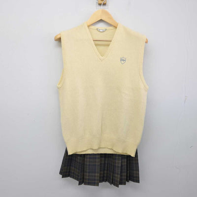 【中古】東京都 鷗友学園女子中学高等学校 女子制服 4点 (ブレザー・ニットベスト・スカート) sf054016