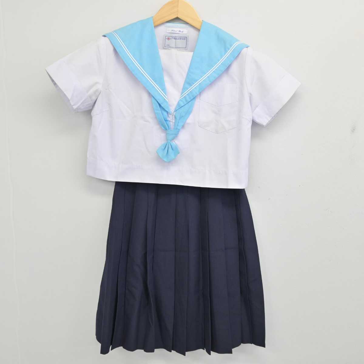 【中古】大阪府 夕陽丘高等学校 女子制服 2点 (セーラー服・スカート) sf054031