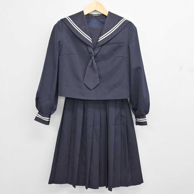 【中古】静岡県 原里中学校 女子制服 2点 (セーラー服・スカート) sf054036