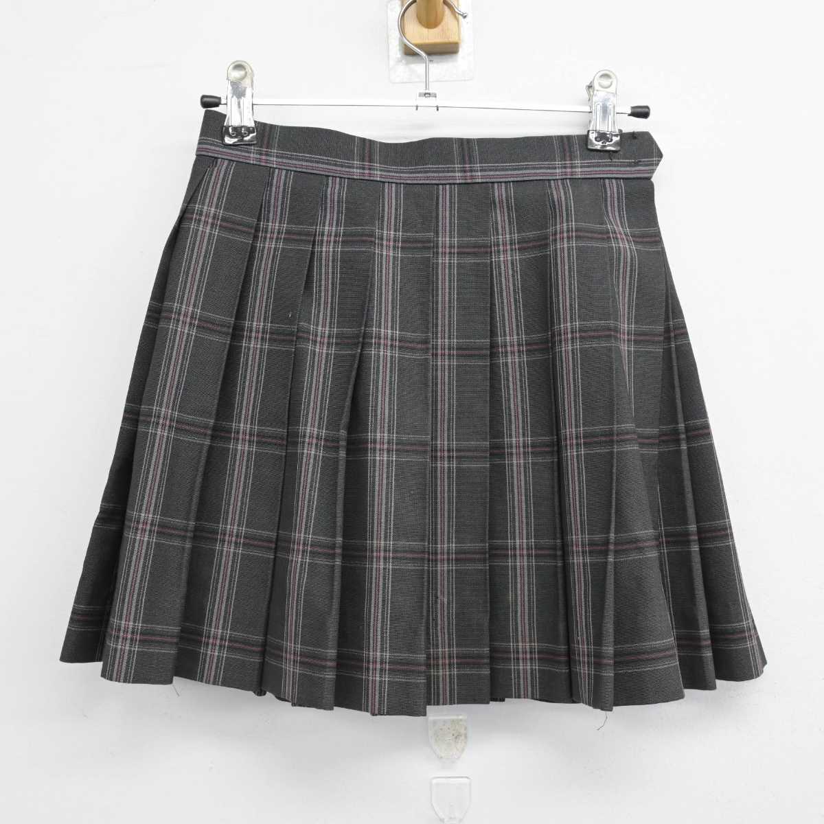 【中古】神奈川県 厚木西高等学校 女子制服 3点 (ニット・スカート) sf054038