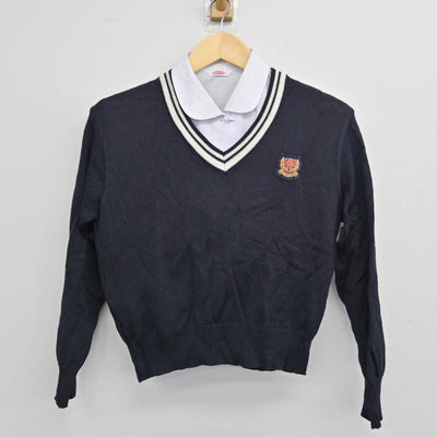 【中古】秋田県 大曲高等学校 女子制服 2点 (ニット・シャツ) sf054040