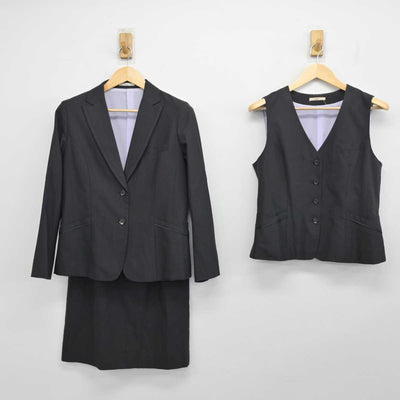 【中古】 事務服 女子制服 3点 (ジャケット・ベスト・スカート) sf054062