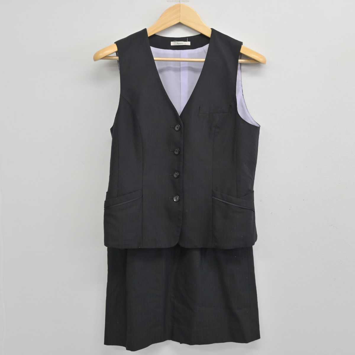 【中古】 事務服 女子制服 3点 (ジャケット・ベスト・スカート) sf054065