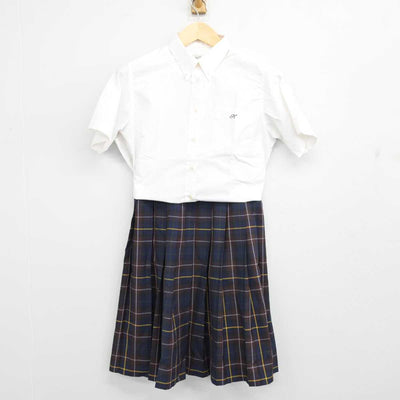 【中古】山梨県 韮崎高等学校 女子制服 3点 (ニットベスト・シャツ・スカート) sf054068