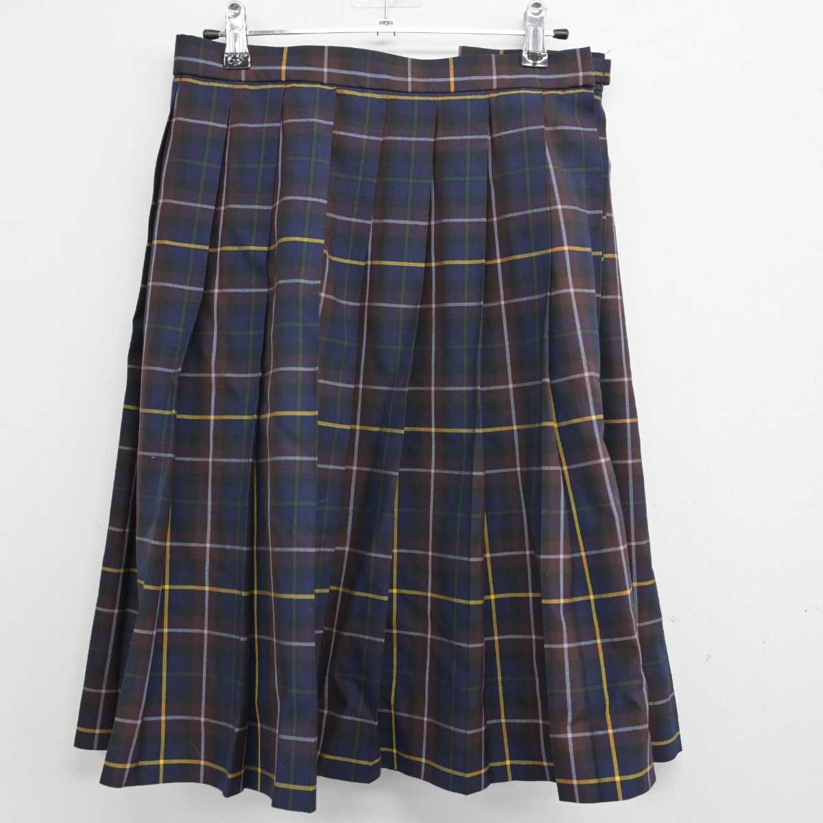 【中古】山梨県 韮崎高等学校 女子制服 3点 (ニットベスト・シャツ・スカート) sf054068