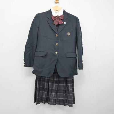 【中古】大阪府 常翔学園高等学校 女子制服 6点 (ブレザー・ニット・シャツ・スカート) sf054081