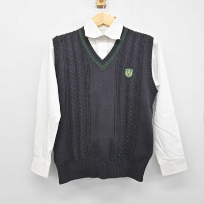 【中古】大阪府 常翔学園高等学校 女子制服 2点 (ニットベスト・シャツ) sf054082