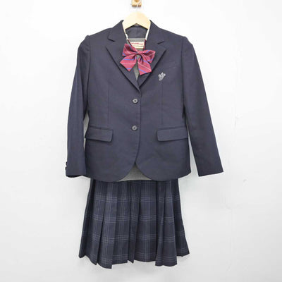 【中古】京都府 京都西山高等学校 女子制服 5点 (ブレザー・ニット・スカート) sf054086