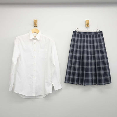 【中古】埼玉県 花咲徳栄高等学校 女子制服 2点 (シャツ・スカート) sf054093