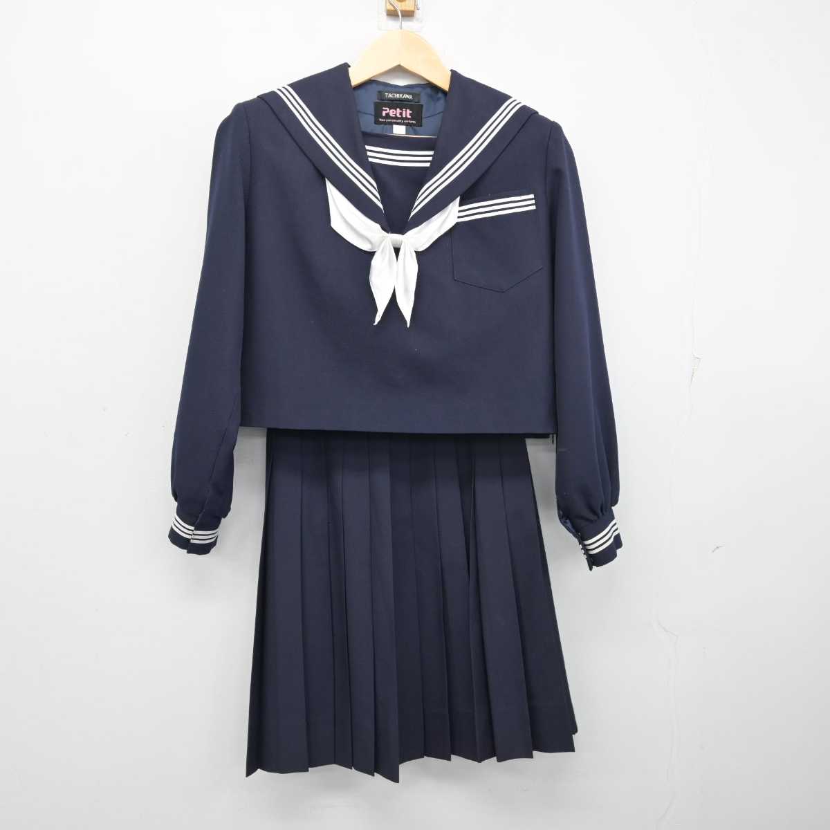 【中古】岐阜県 真正中学校 女子制服 3点 (セーラー服・スカート) sf054097