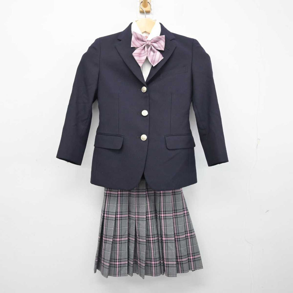 【中古】 クラーク記念国際高等学校 女子制服 4点 (ブレザー・シャツ 