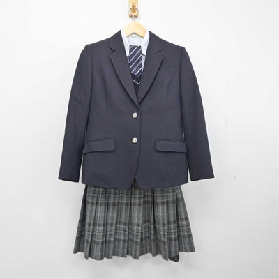 【中古】神奈川県 中央大学附属横浜中学校・高等学校 女子制服 5点 (ブレザー・ニット・シャツ・スカート) sf054106