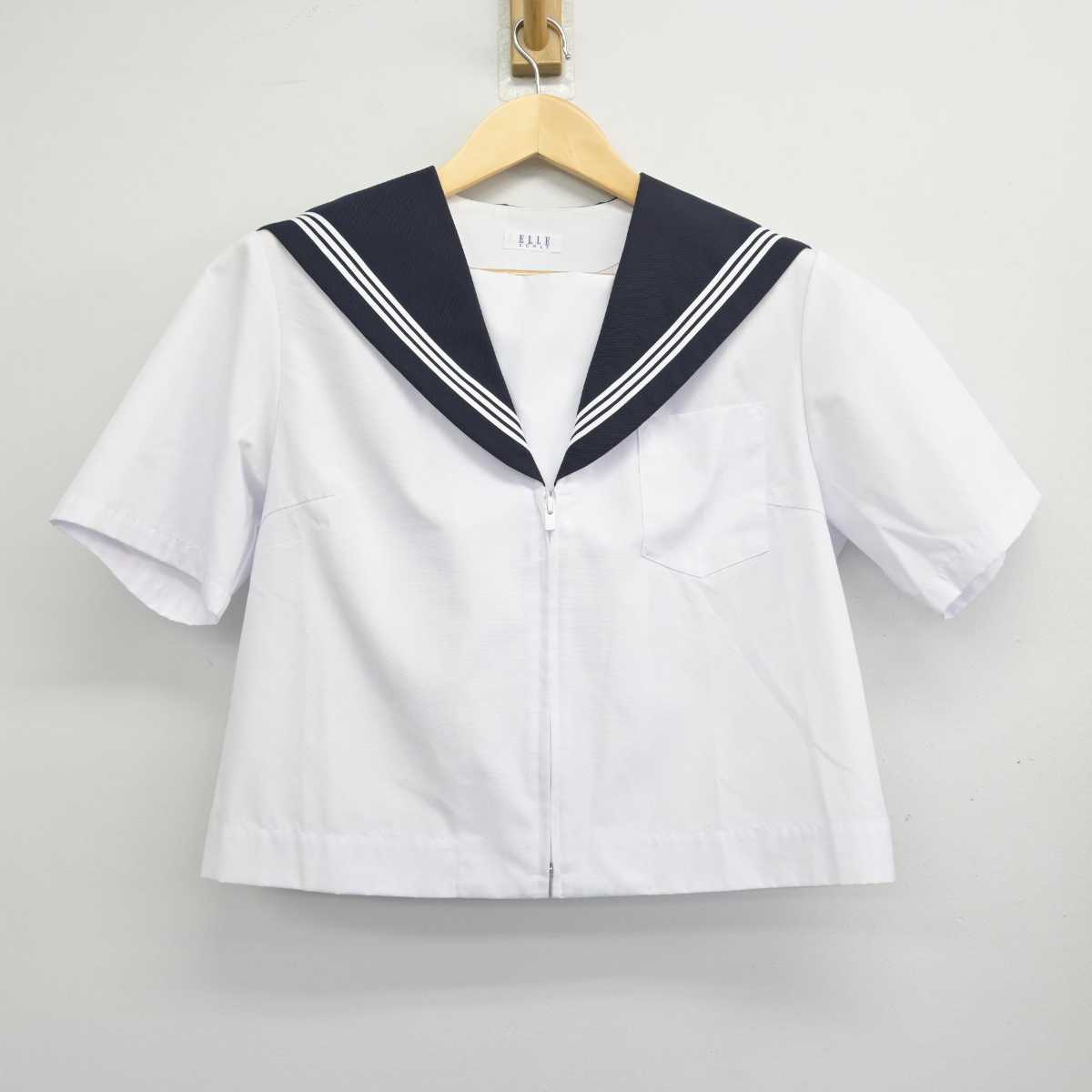 【中古】愛知県 萩原中学校 女子制服 2点 (セーラー服・スカート) sf054112