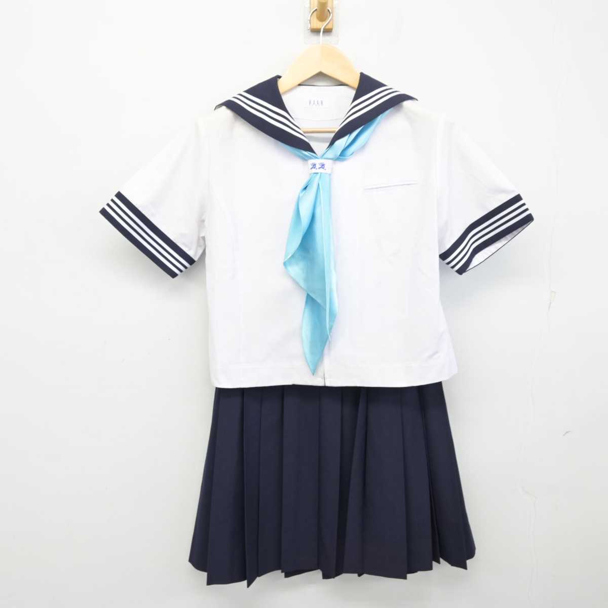 【中古】東京都 昭和女子大学附属昭和中学校 女子制服 3点 (セーラー服・スカート) sf054121