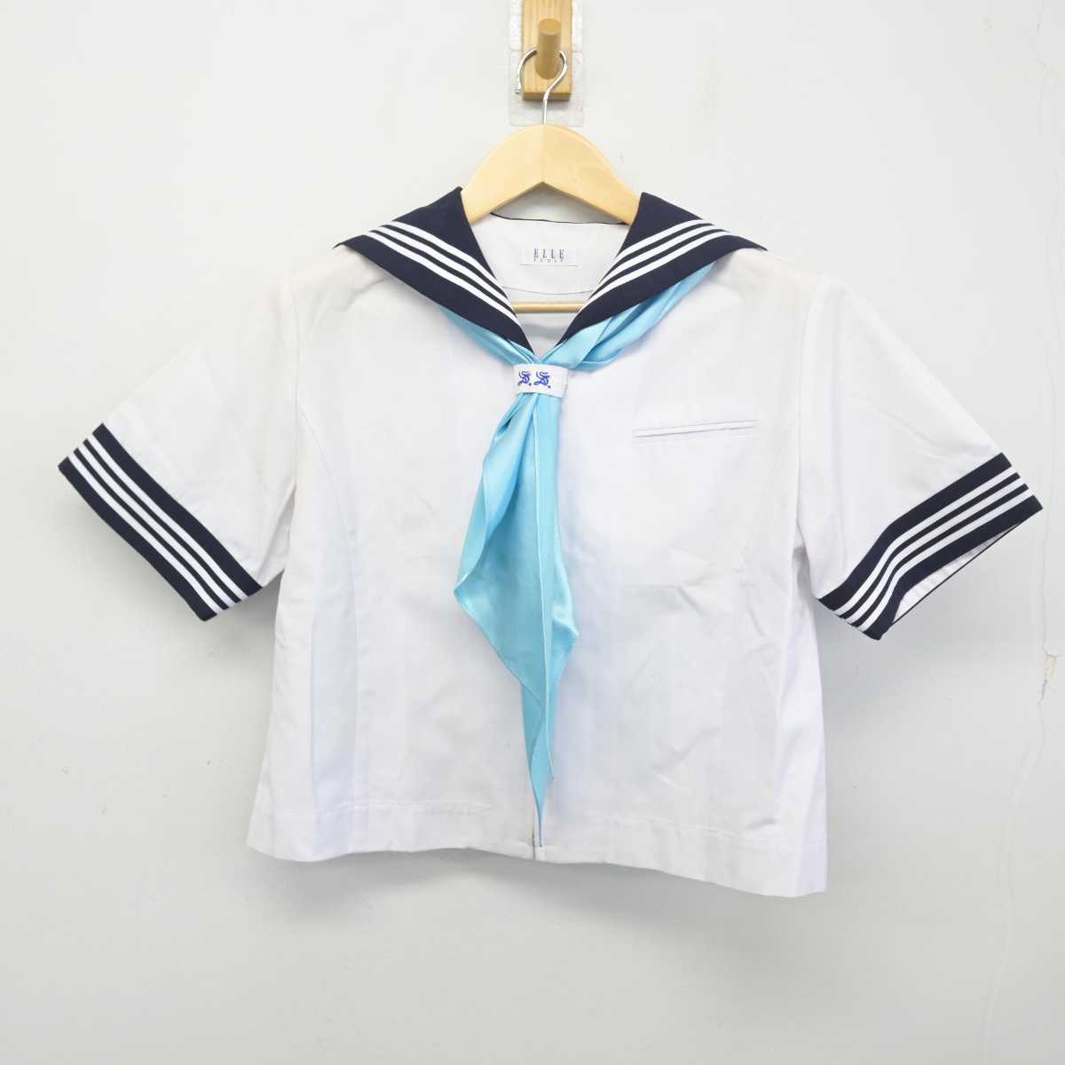 【中古】東京都 昭和女子大学附属昭和中学校 女子制服 3点 (セーラー服・スカート) sf054121