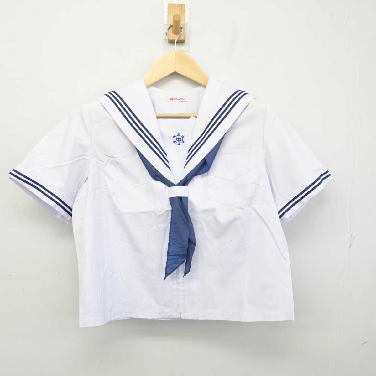 【中古】千葉県 東国分中学校 女子制服 3点 (セーラー服・スカート) sf054124