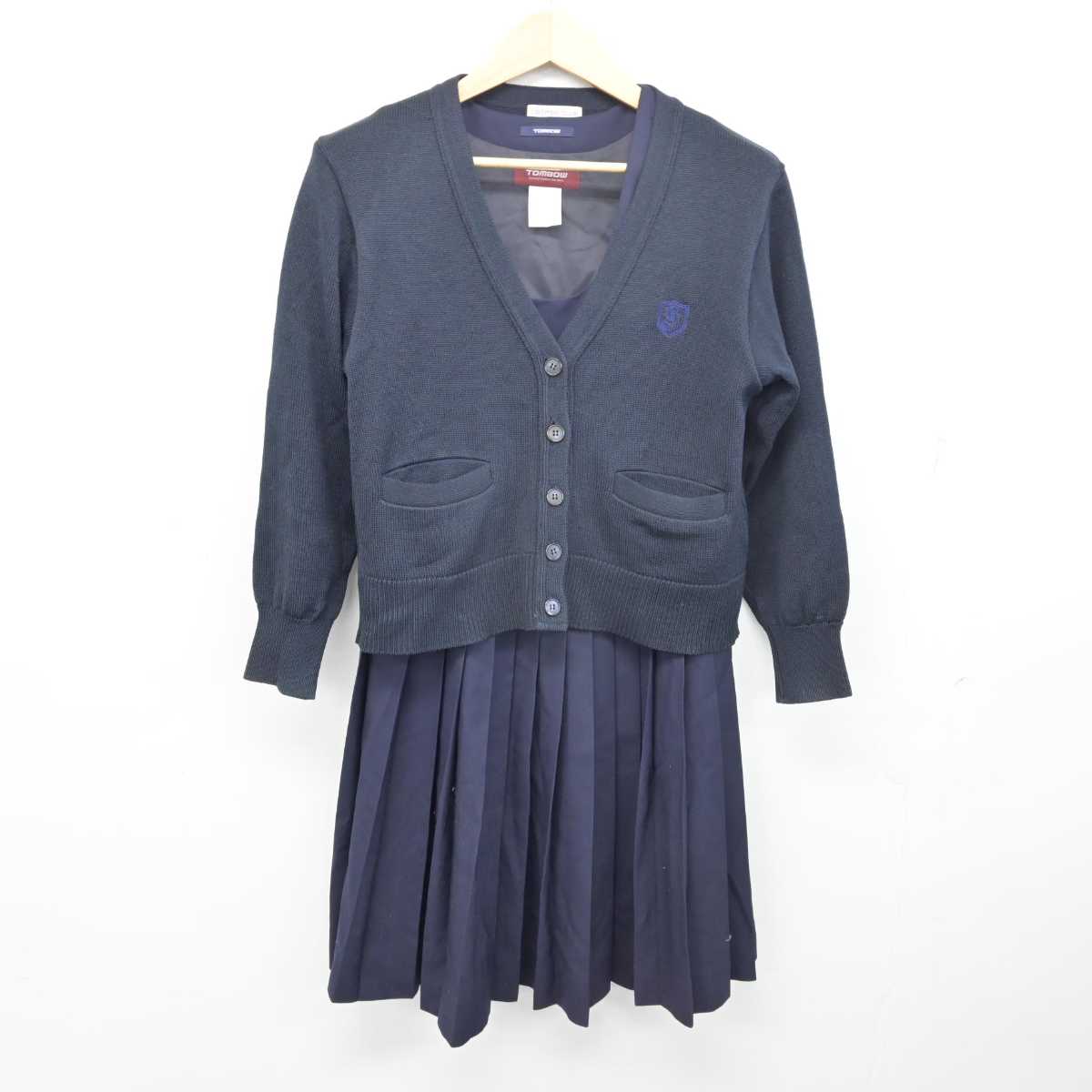 【中古】愛知県 椙山女学園高等学校 女子制服 3点 (ブレザー・ニット・ジャンパースカート) sf054126