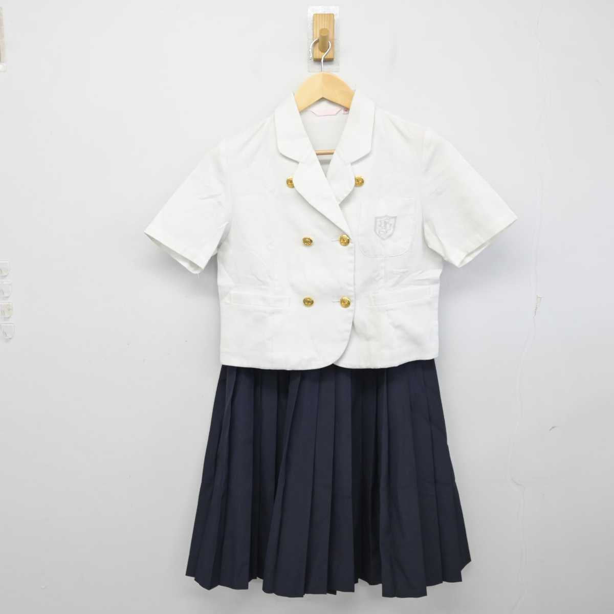 【中古】愛知県 椙山女学園高等学校 女子制服 2点 (シャツ・スカート) sf054128