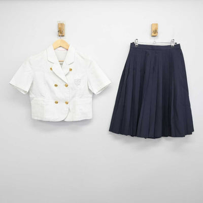 【中古】愛知県 椙山女学園高等学校 女子制服 2点 (シャツ・スカート) sf054128