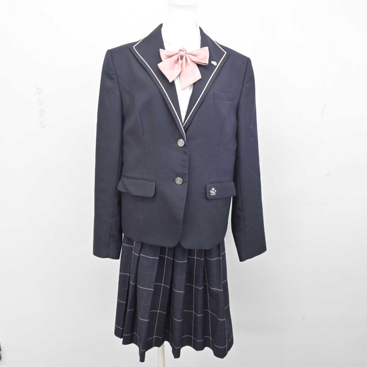 【中古】青森県 青森山田高等学校 女子制服 5点 (ブレザー・シャツ・スカート) sf054132