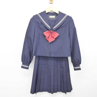 【中古】静岡県 清水第七中学校 女子制服 4点 (セーラー服・スカート・スカート) sf054135