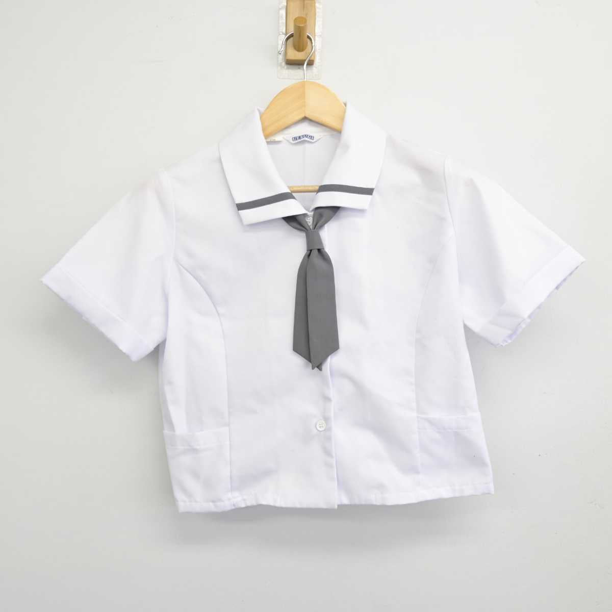 【中古】広島県 福山誠之館高等学校 女子制服 2点 (シャツ・スカート) sf054144